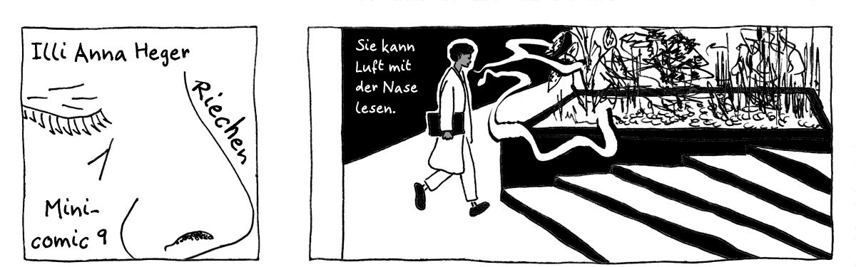 Minicomic 9, Riechen, das ganze Comic wird im folgenden in reinen Text transkribiert