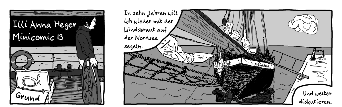 Minicomic 13 Grund, das ganze Comic wird im folgenden in reinen Text transkribiert