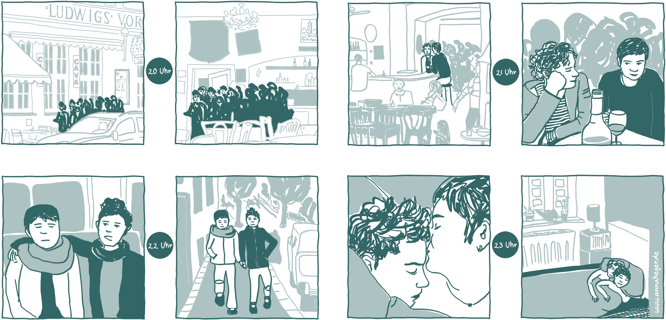 Ausschnitt aus dem Hourly Comic von 2019