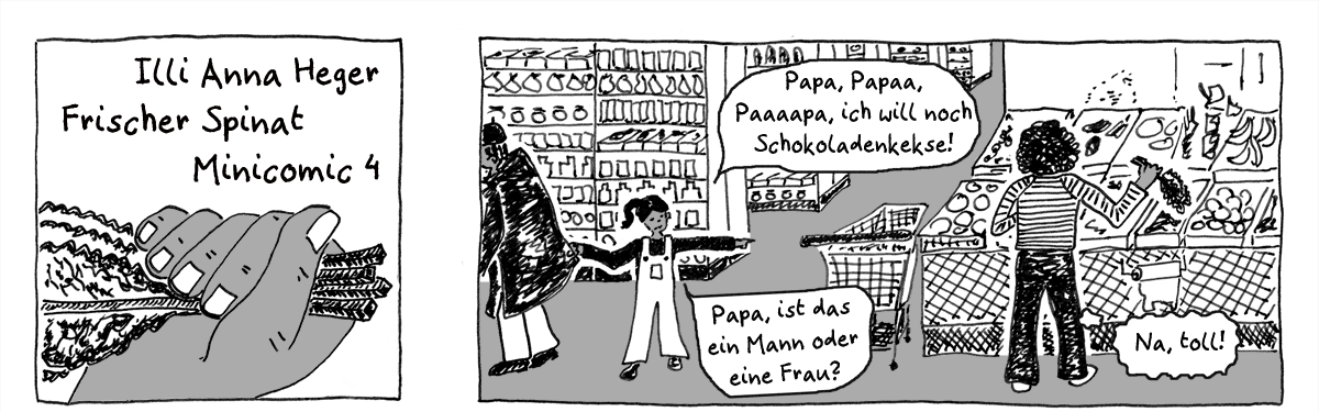 Minicomic 04 : Frischer Spinat, das ganze Comic wird im folgenden in reinen Text transkribiert