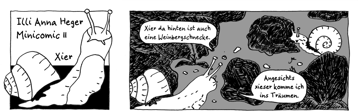 Minicomic Xier, das ganze Comic wird im folgenden in reinen Text transkribiert