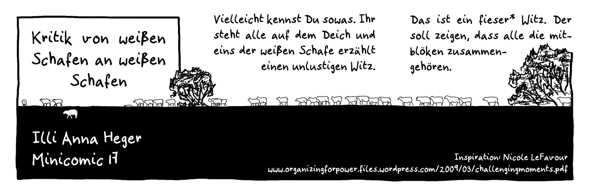 Minicomic 17 Kritik, das ganze Comic wird im folgenden in reinen Text transkribiert