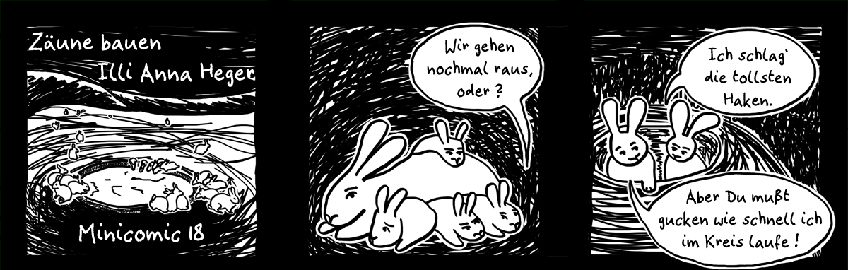 MiniComic 18 Zäune bauen, das ganze Comic wird im folgenden in reinen Text transkribiert