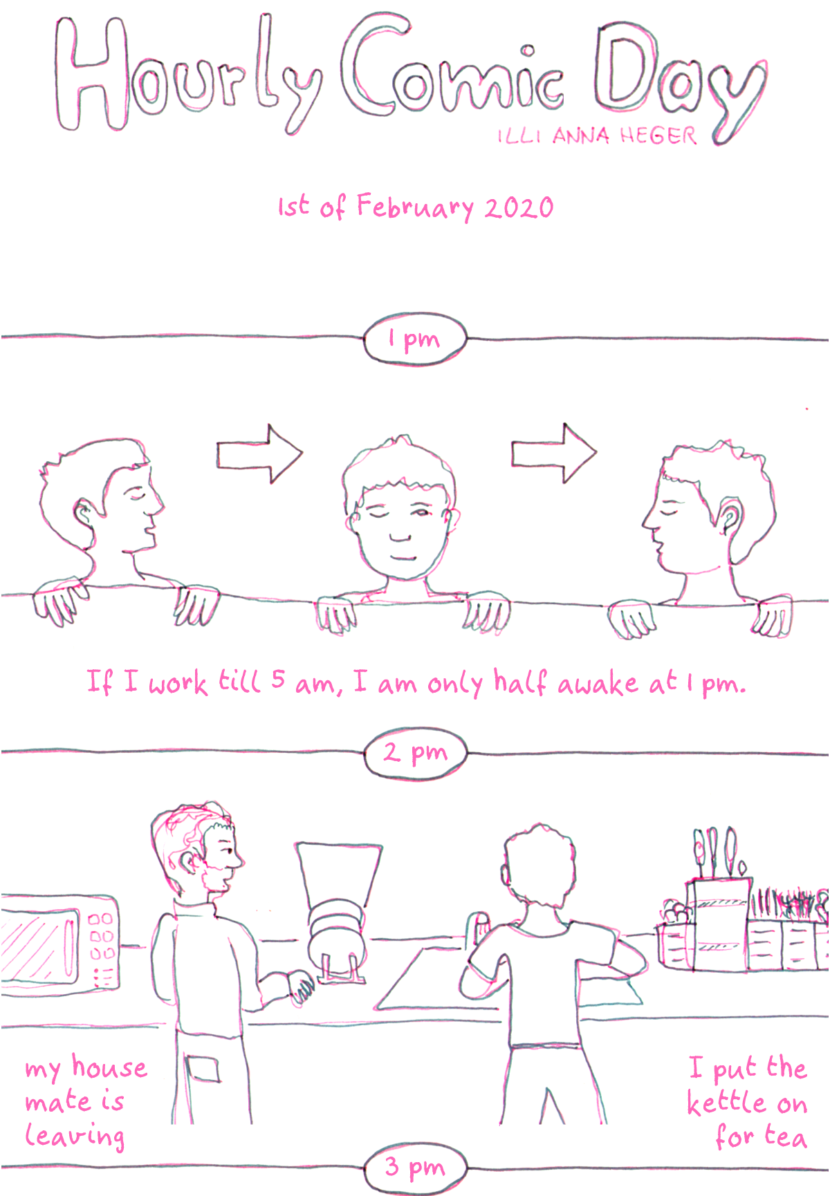 Hourly Comic Day 2020, the entire comic is transcribed to plain text